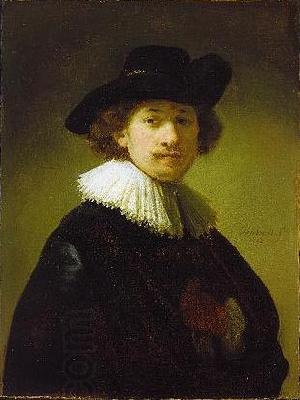 REMBRANDT Harmenszoon van Rijn Self-portrait with hat China oil painting art